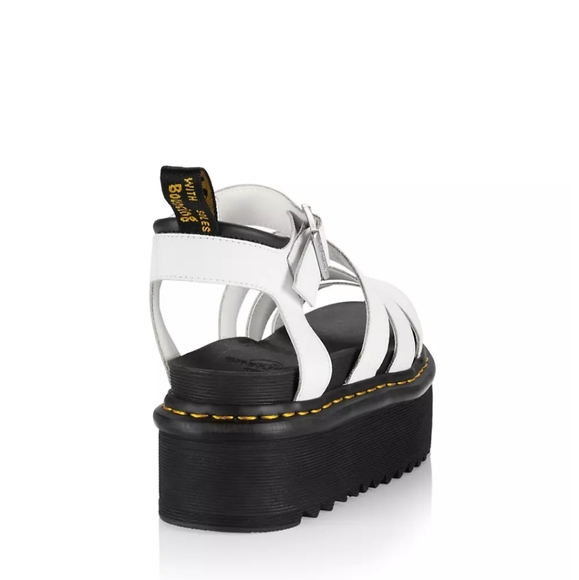 Dr. Martens Blaire Quad Platform Ankle-Strap Sandals White Black - Picture 4 of 7